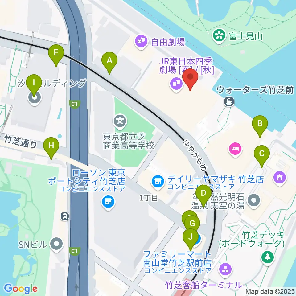 JR東日本四季劇場［秋］周辺の駐車場・コインパーキング一覧地図