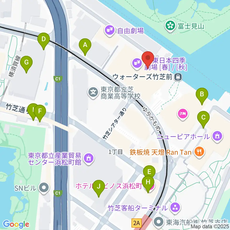 JR東日本四季劇場［秋］周辺の駐車場・コインパーキング一覧地図
