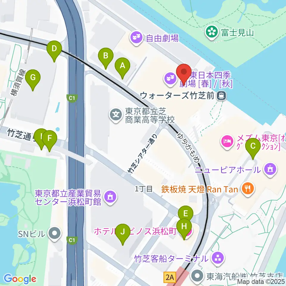 JR東日本四季劇場［秋］周辺の駐車場・コインパーキング一覧地図