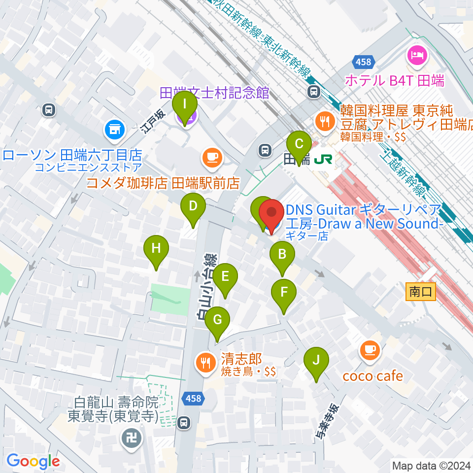 ギターリペア工房DNS周辺の駐車場・コインパーキング一覧地図