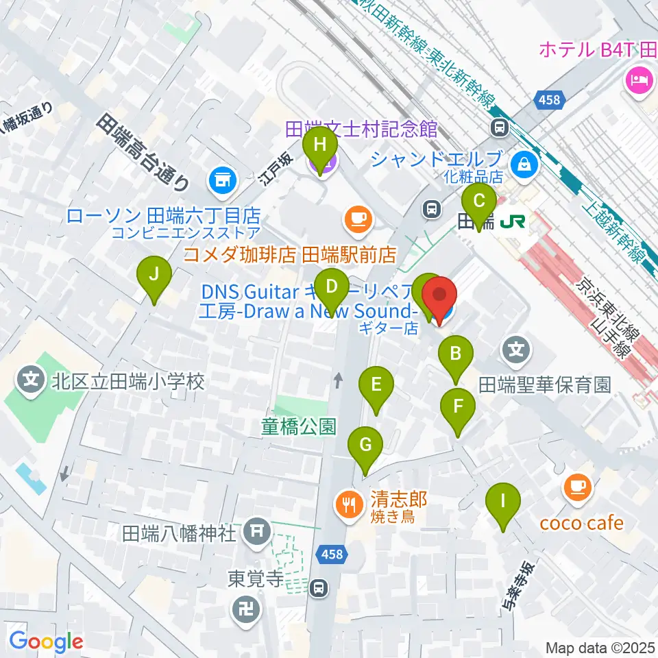 ギターリペア工房DNS周辺の駐車場・コインパーキング一覧地図