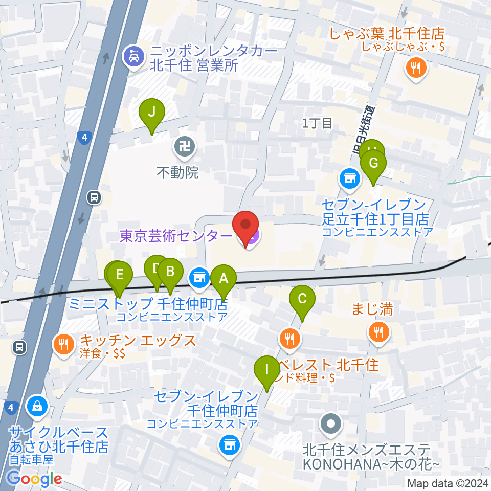 東京芸術センターホワイトスタジオ周辺の駐車場・コインパーキング一覧地図