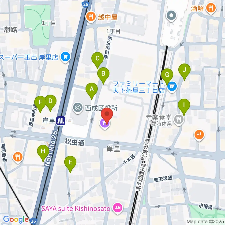 大阪市立西成区民センター周辺の駐車場・コインパーキング一覧地図
