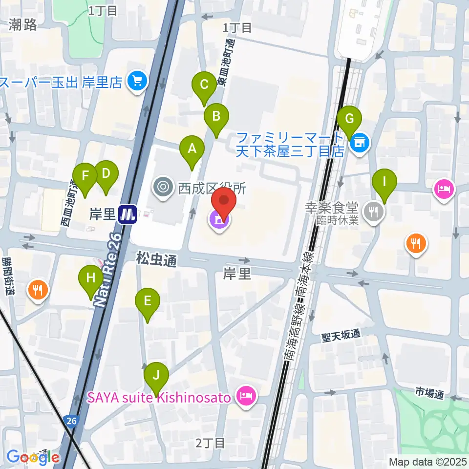 大阪市立西成区民センター周辺の駐車場・コインパーキング一覧地図