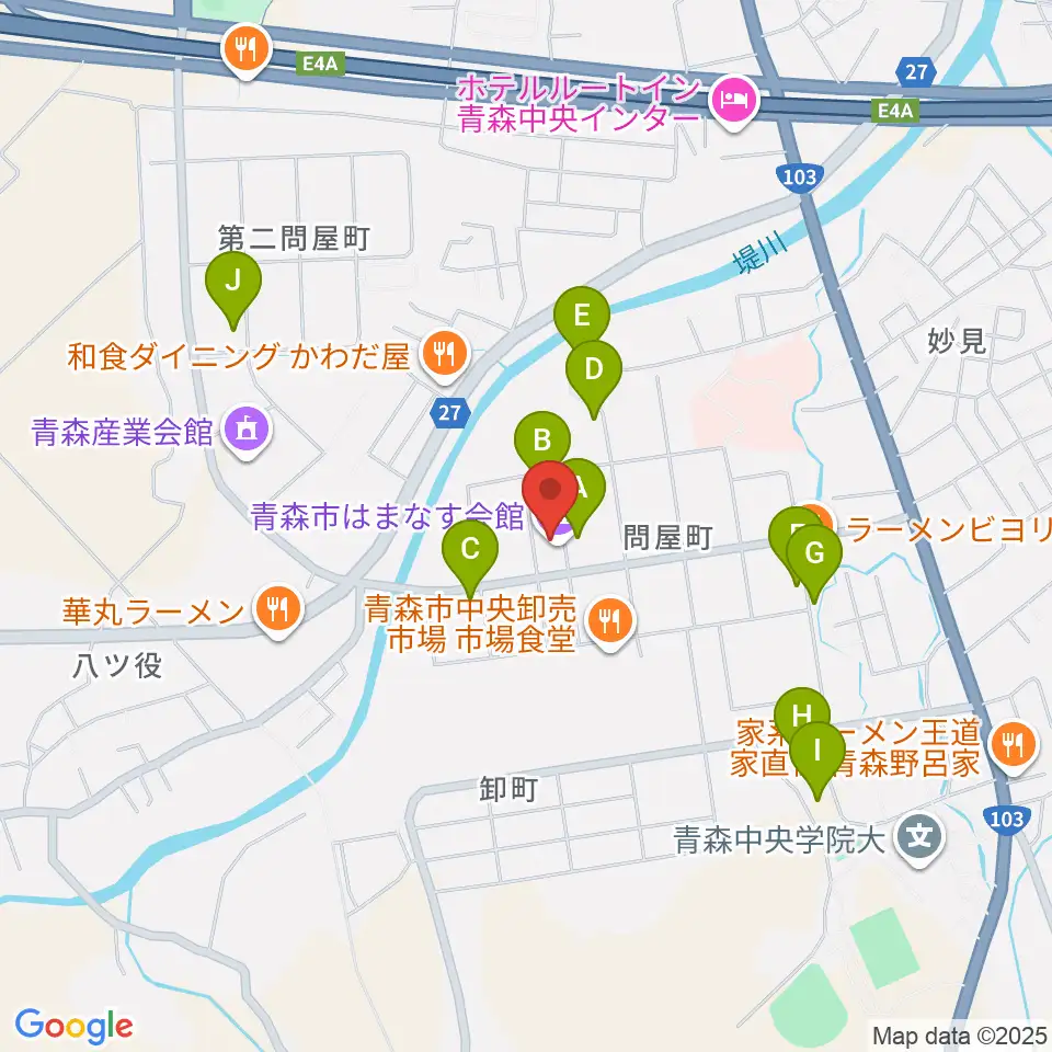 青森市はまなす会館周辺の駐車場・コインパーキング一覧地図