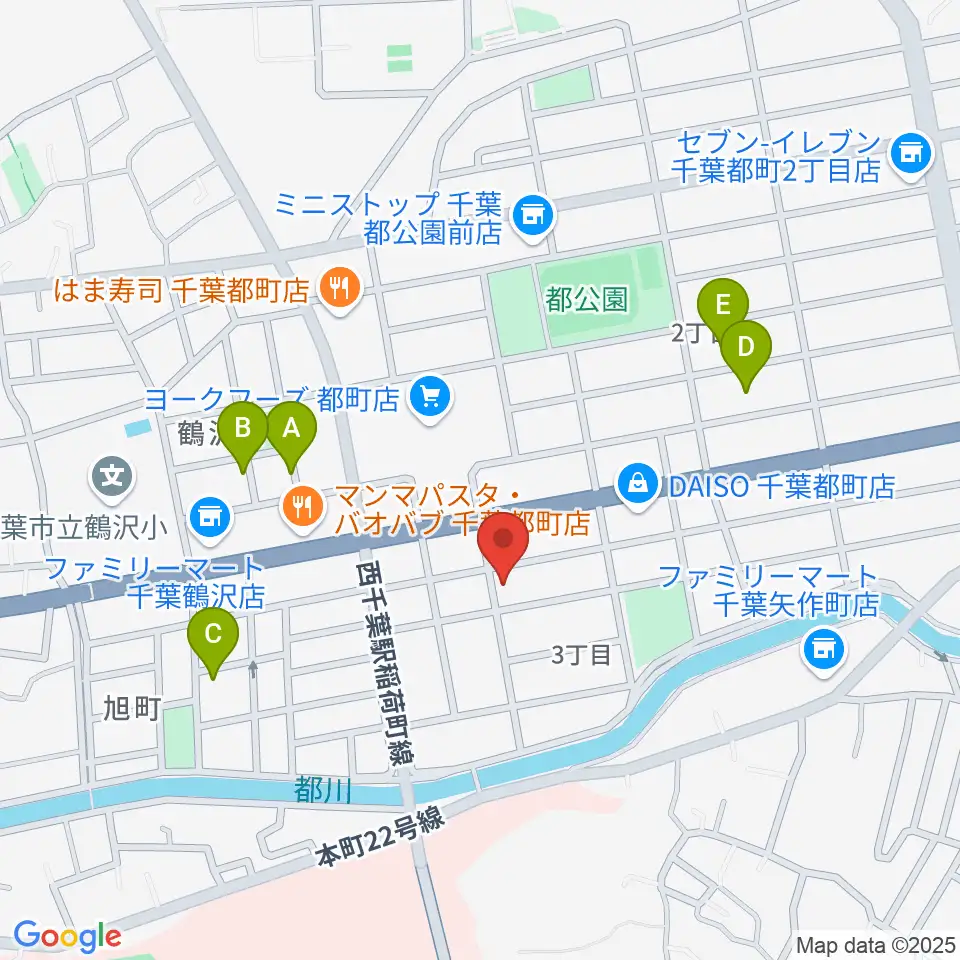 千葉2AWスクエア周辺の駐車場・コインパーキング一覧地図