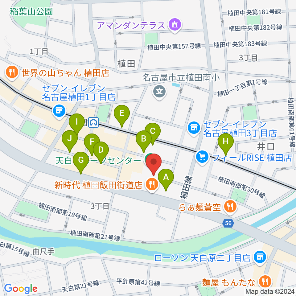 天白スポーツセンター周辺の駐車場・コインパーキング一覧地図