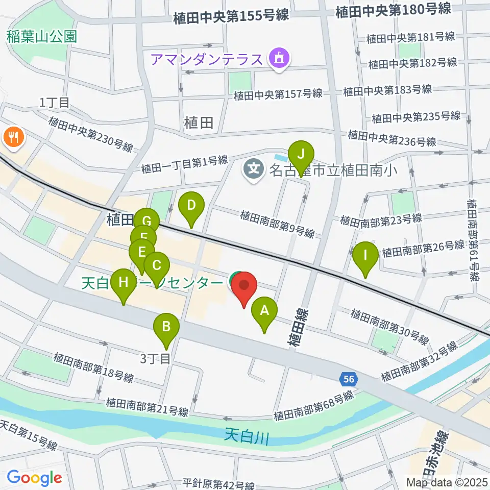 天白スポーツセンター周辺の駐車場・コインパーキング一覧地図