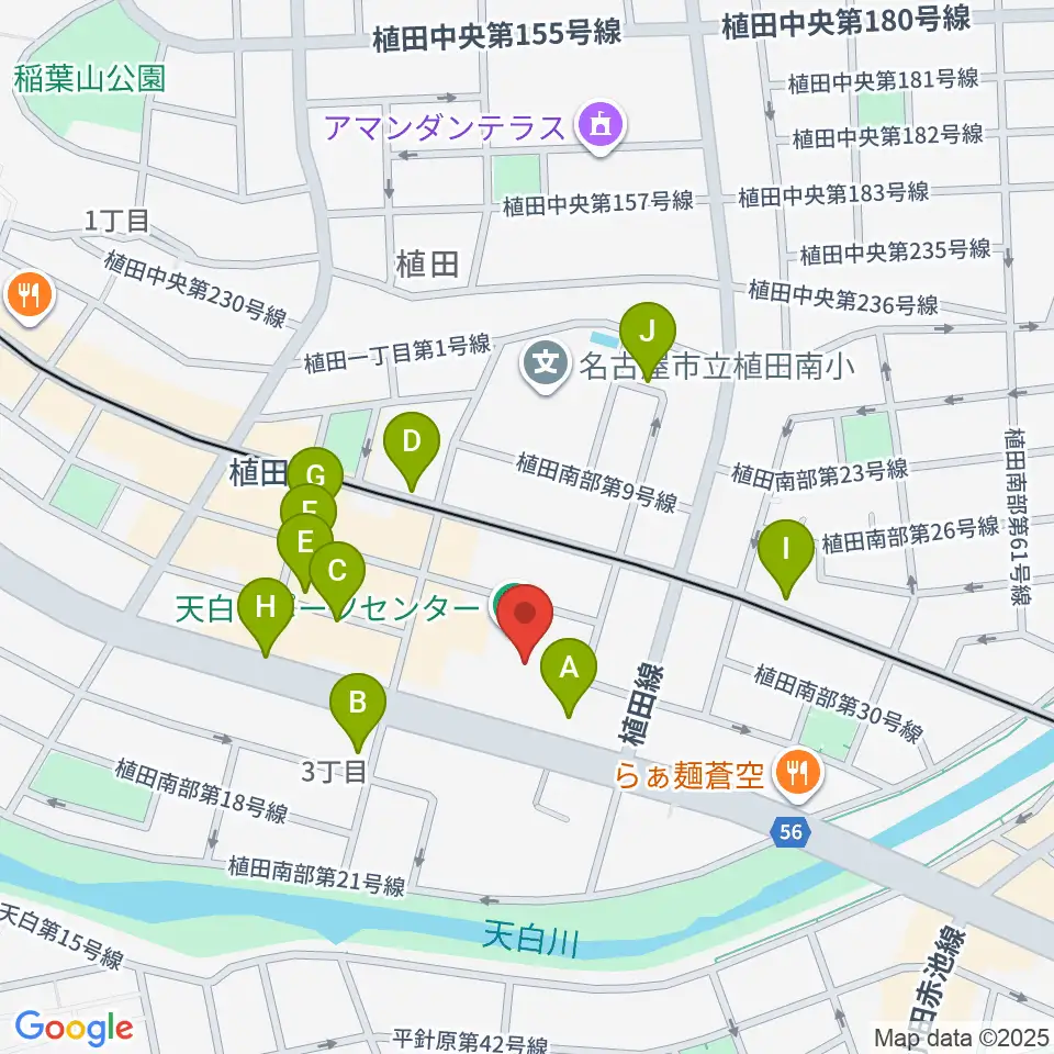 天白スポーツセンター周辺の駐車場・コインパーキング一覧地図