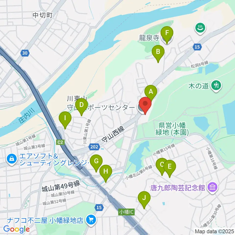 守山スポーツセンター周辺の駐車場・コインパーキング一覧地図