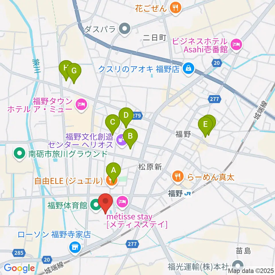 南砺市福野B&G海洋センター周辺の駐車場・コインパーキング一覧地図