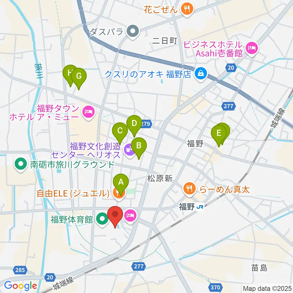 南砺市福野B&G海洋センター周辺の駐車場・コインパーキング一覧地図