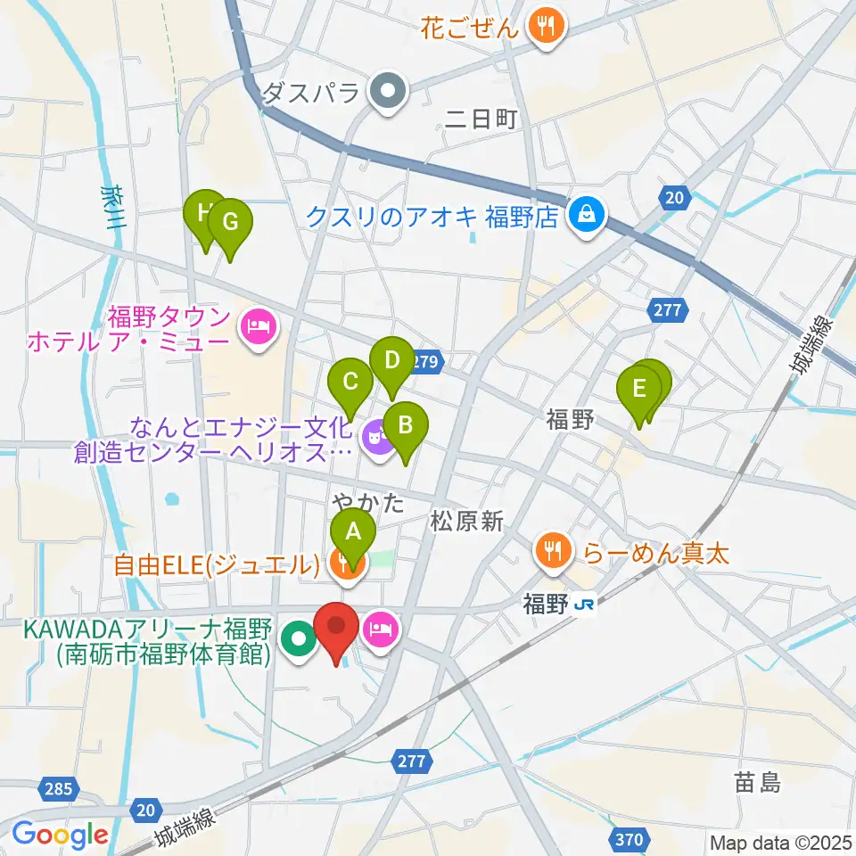 南砺市福野B&G海洋センター周辺の駐車場・コインパーキング一覧地図