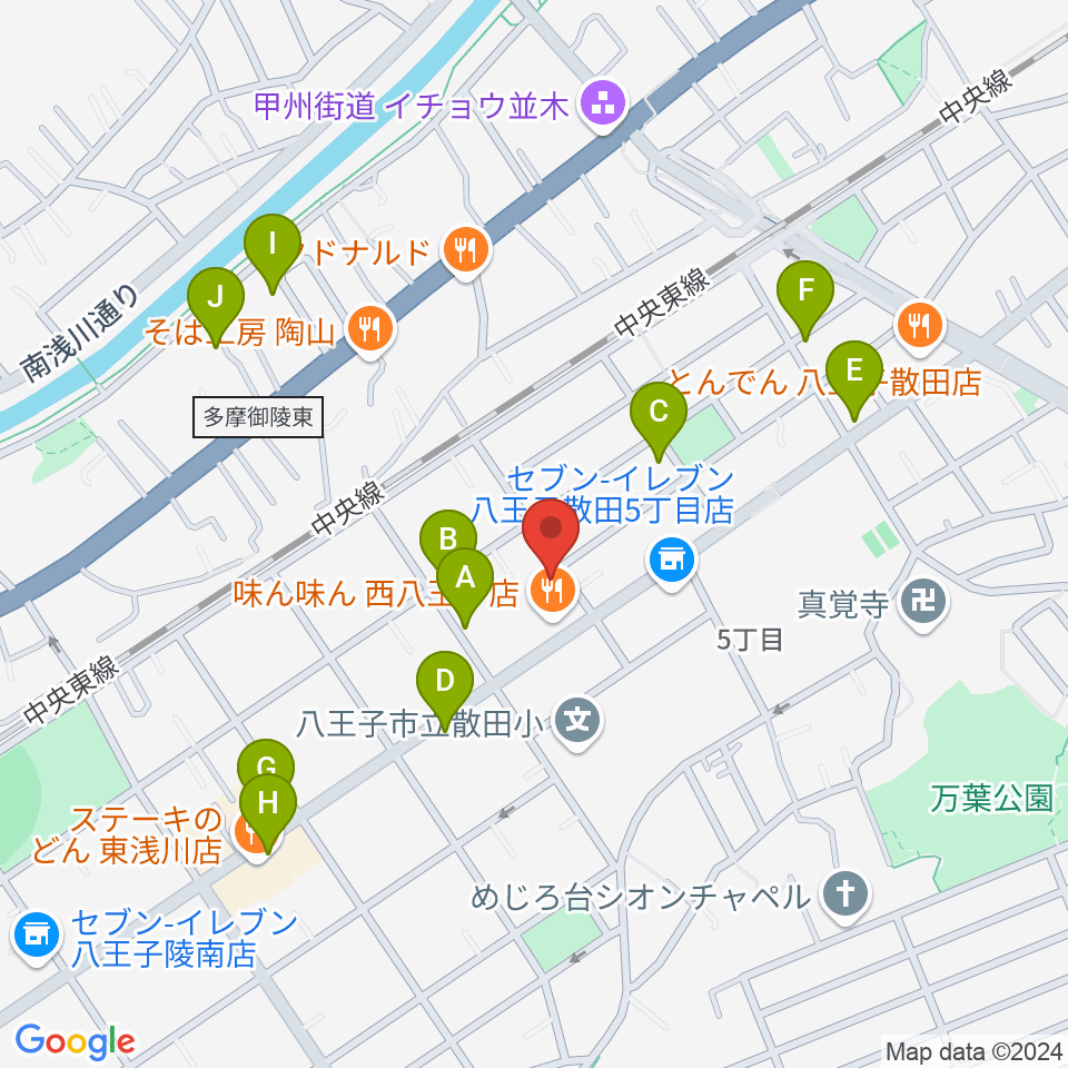 ムジカカンタービレ周辺の駐車場・コインパーキング一覧地図