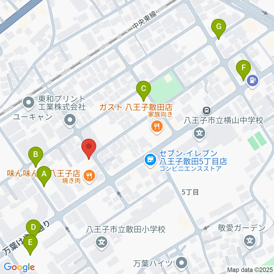 おんがく教室ここのね周辺の駐車場・コインパーキング一覧地図
