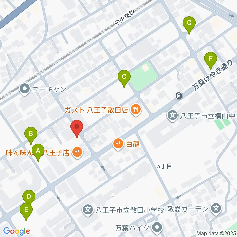おんがく教室ここのね周辺の駐車場・コインパーキング一覧地図