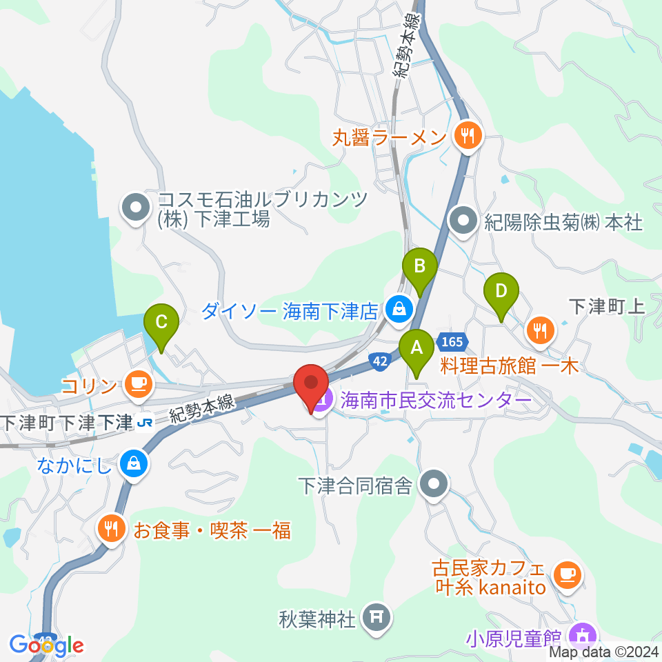 海南市民交流センター周辺の駐車場・コインパーキング一覧地図