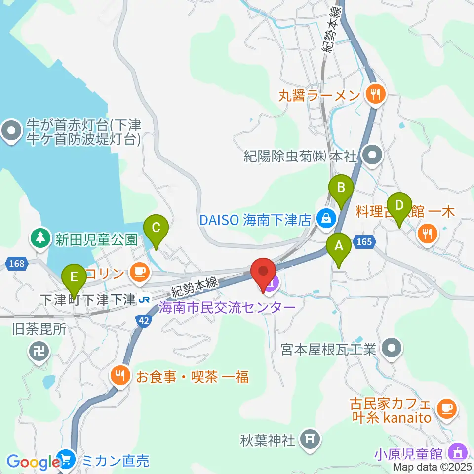 海南市民交流センター周辺の駐車場・コインパーキング一覧地図