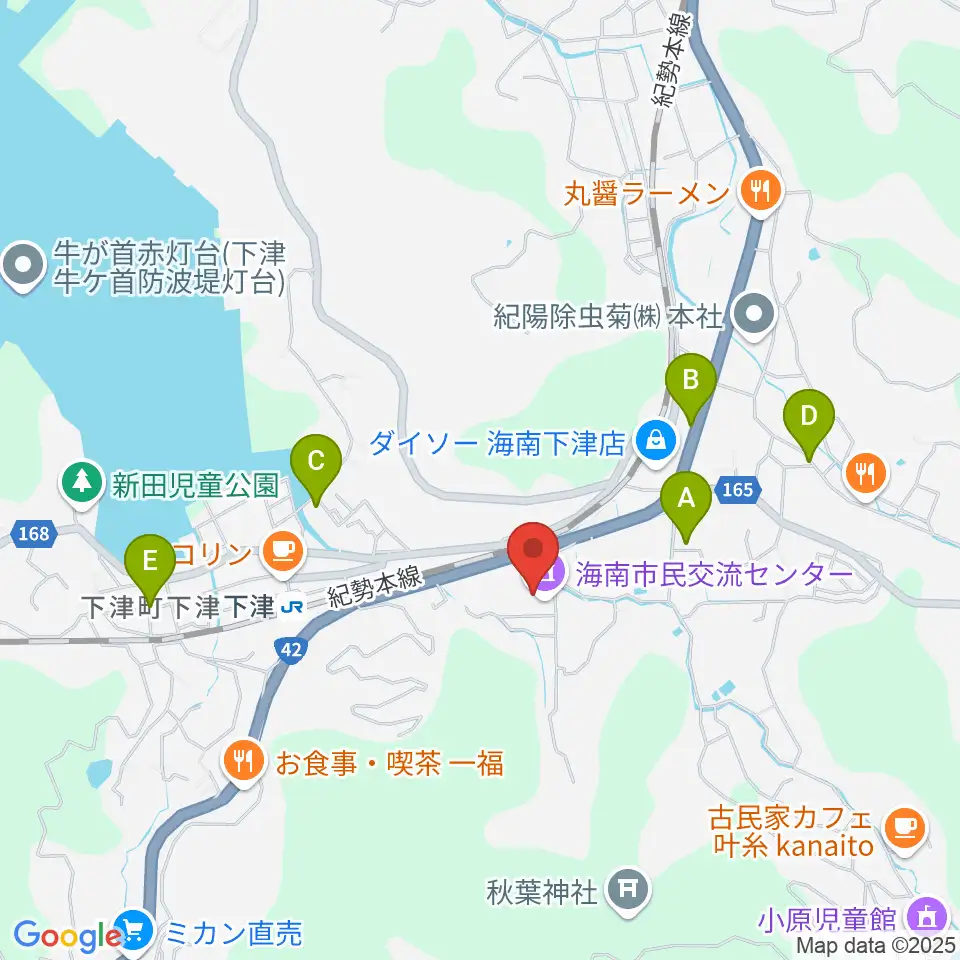 海南市民交流センター周辺の駐車場・コインパーキング一覧地図