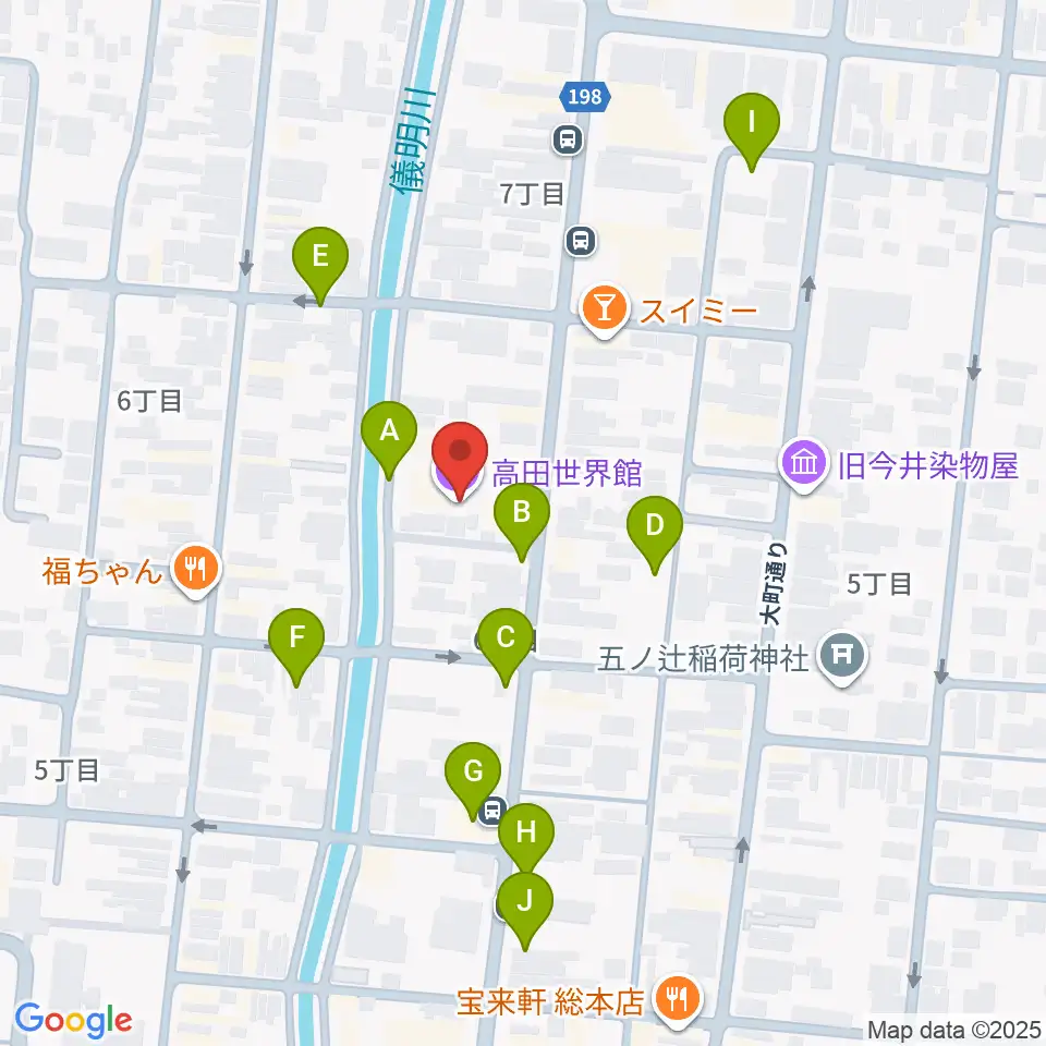 高田世界館周辺の駐車場・コインパーキング一覧地図