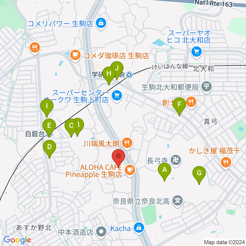 北コミュニティセンター ISTAはばたき周辺の駐車場・コインパーキング一覧地図