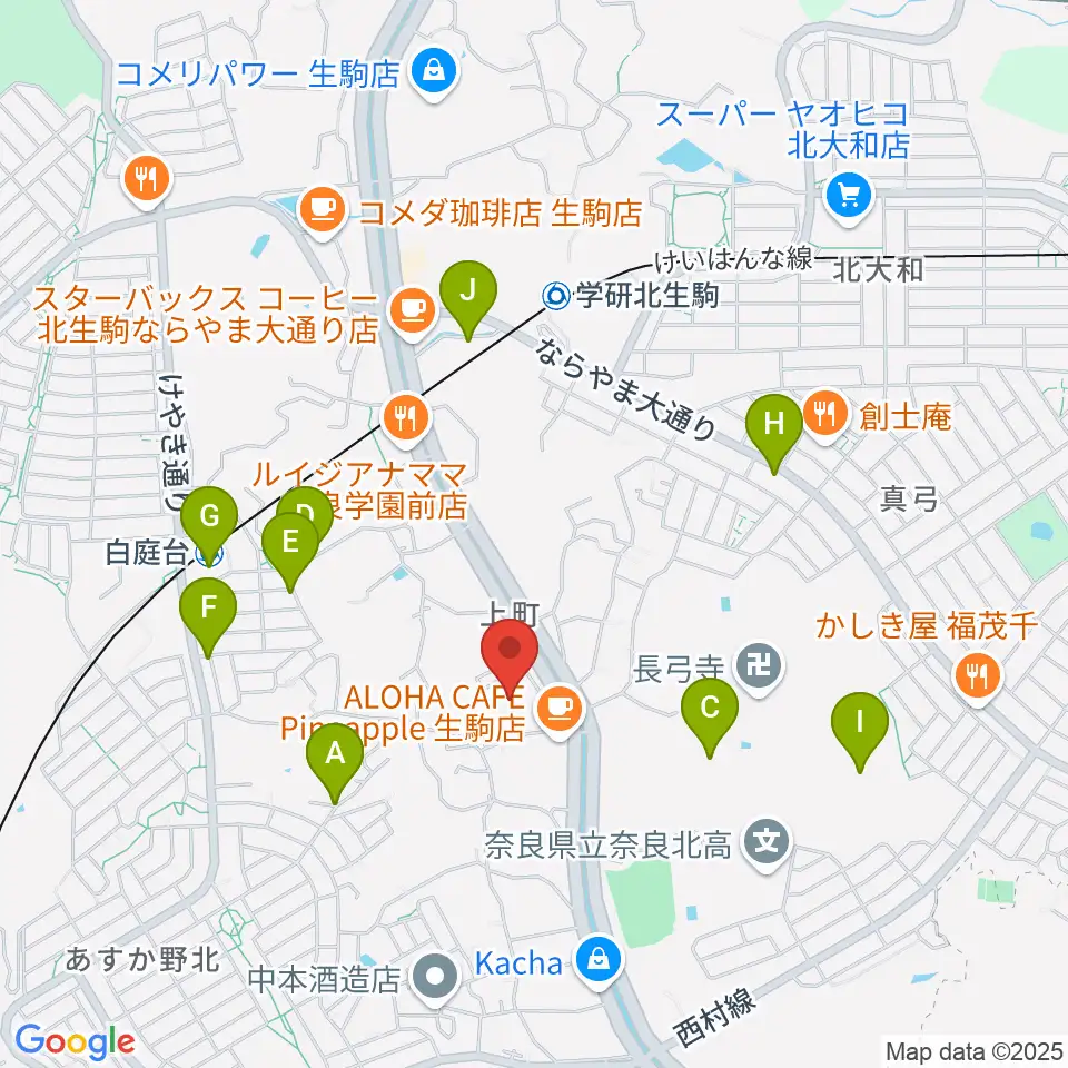 北コミュニティセンター ISTAはばたき周辺の駐車場・コインパーキング一覧地図