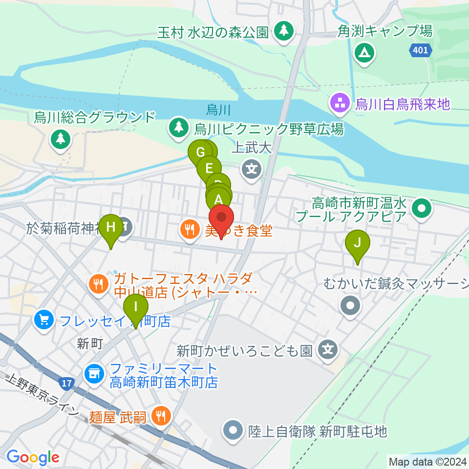 新町文化ホール周辺の駐車場・コインパーキング一覧地図