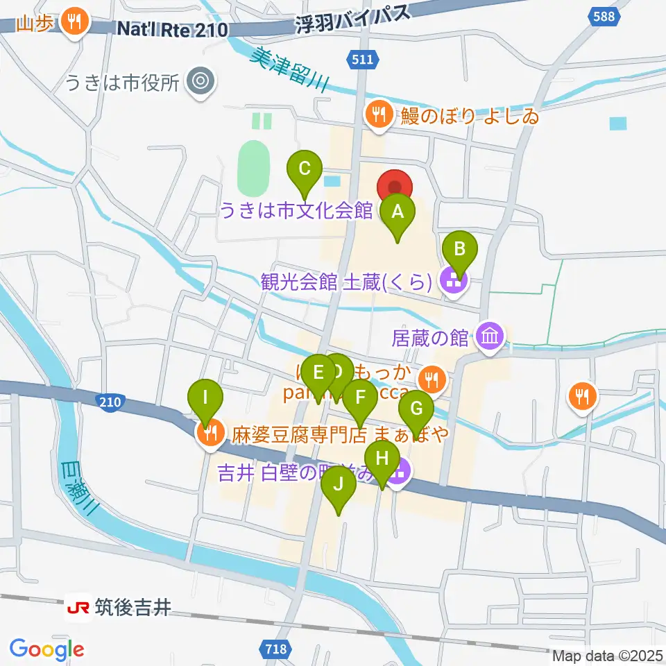 白壁ホール周辺の駐車場・コインパーキング一覧地図
