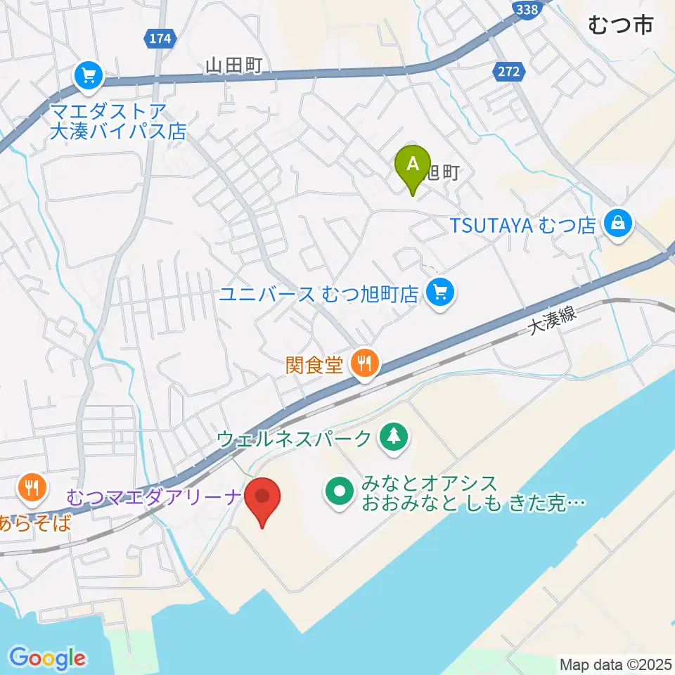 むつマエダアリーナ周辺の駐車場・コインパーキング一覧地図