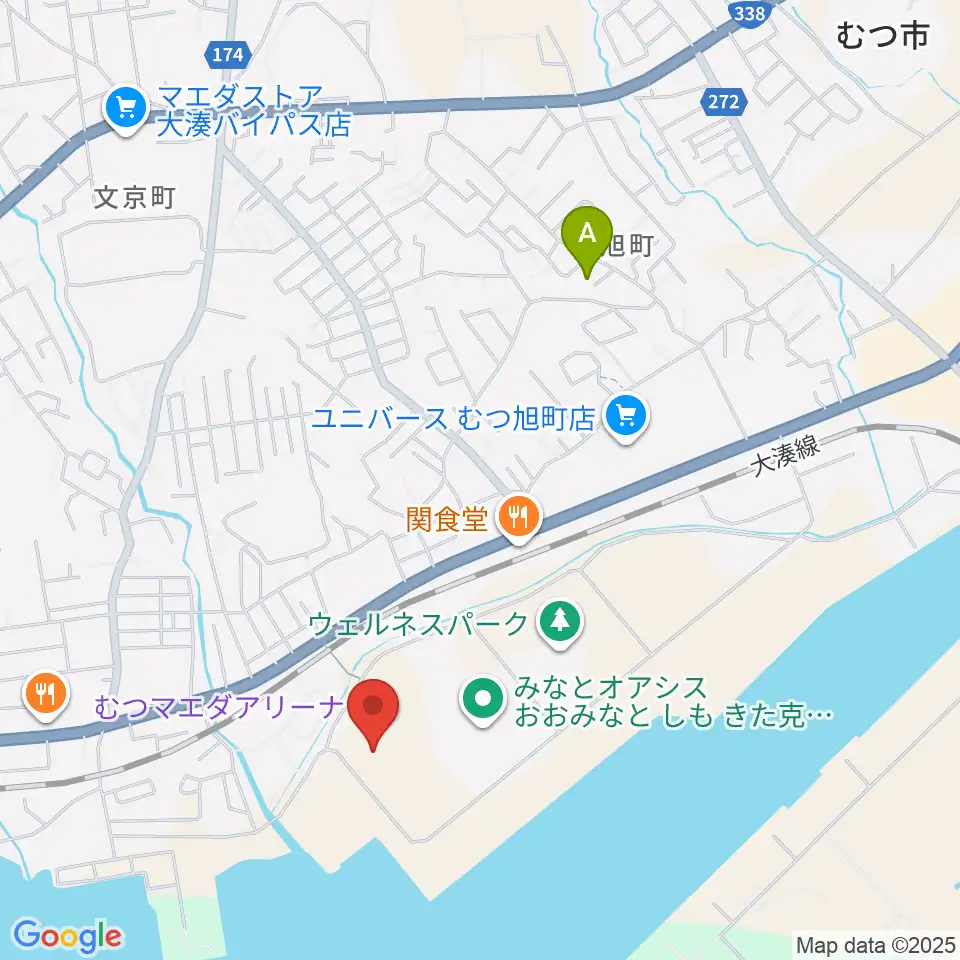 むつマエダアリーナ周辺の駐車場・コインパーキング一覧地図