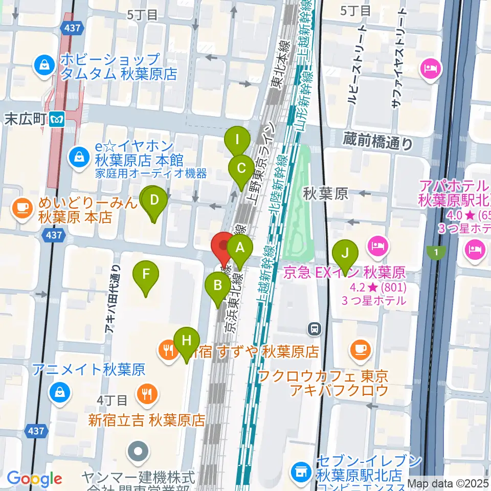 TAIKO-LAB秋葉原周辺の駐車場・コインパーキング一覧地図
