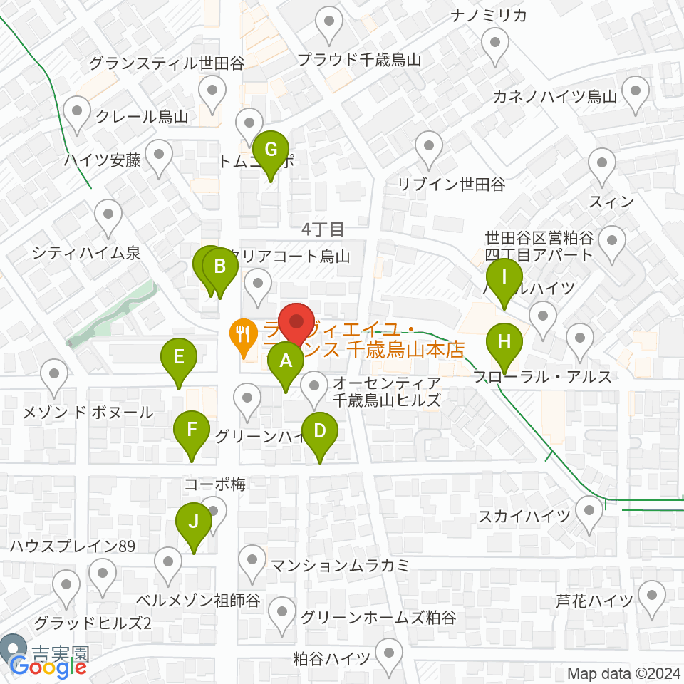 ユリミュージックキャンパス千歳鳥山教室周辺の駐車場・コインパーキング一覧地図