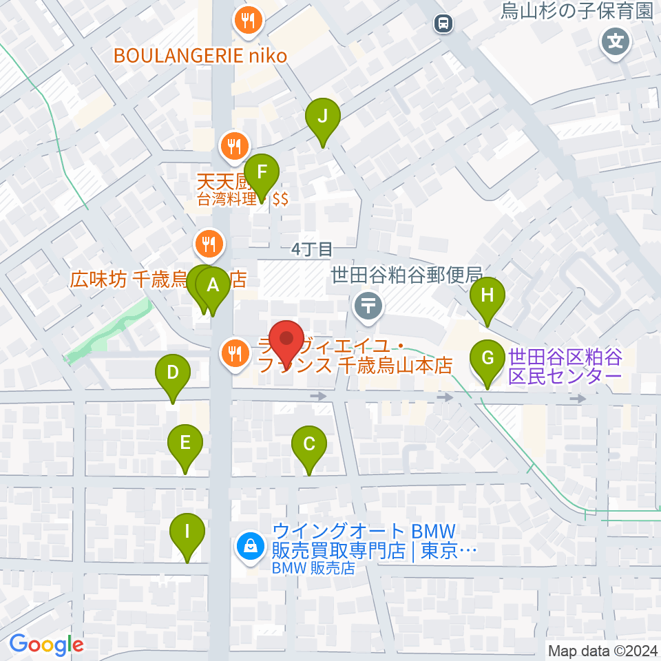 ユリミュージックキャンパス千歳鳥山教室周辺の駐車場・コインパーキング一覧地図