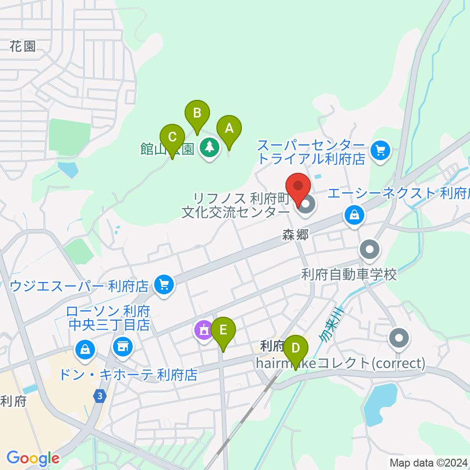 利府町文化交流センター リフノス周辺の駐車場・コインパーキング一覧地図