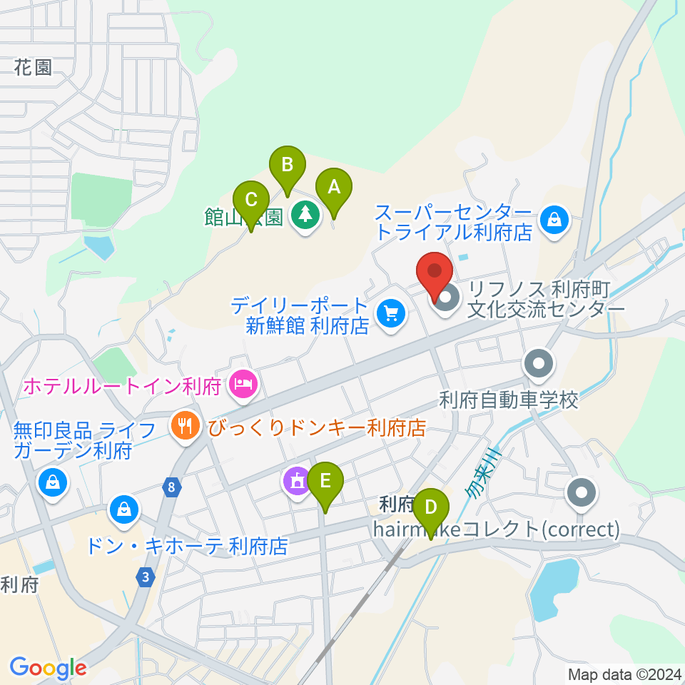 利府町文化交流センター リフノス周辺の駐車場・コインパーキング一覧地図