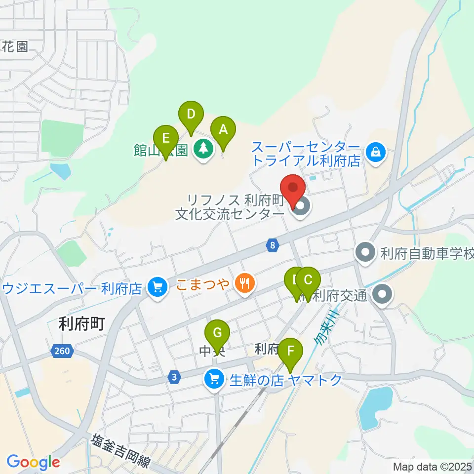 利府町文化交流センター リフノス周辺の駐車場・コインパーキング一覧地図