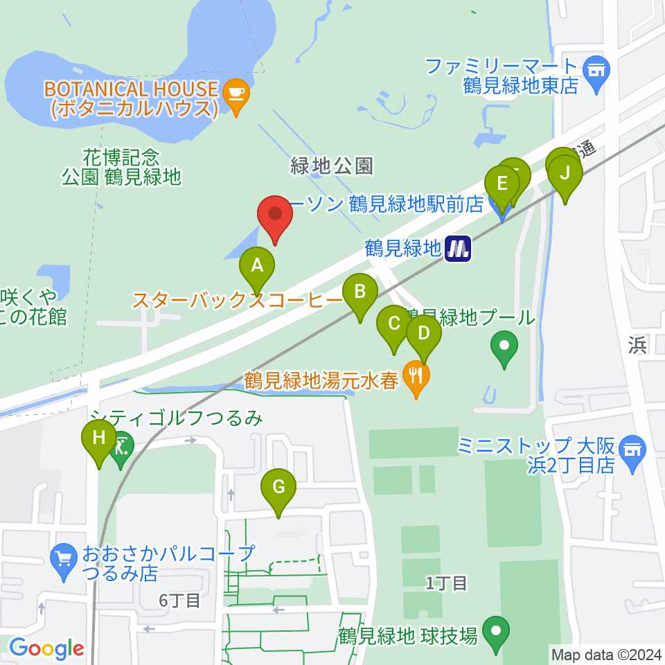 ハナミズキホール（水の館ホール）周辺の駐車場・コインパーキング一覧地図