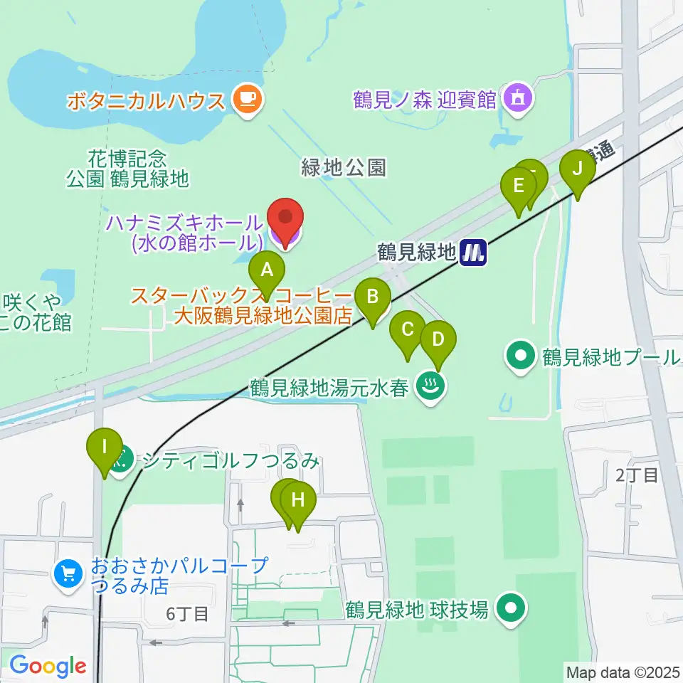 ハナミズキホール周辺の駐車場・コインパーキング一覧地図