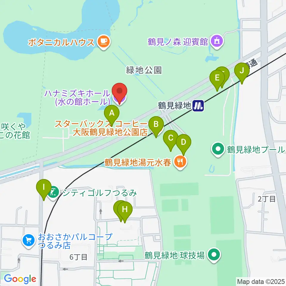 ハナミズキホール周辺の駐車場・コインパーキング一覧地図