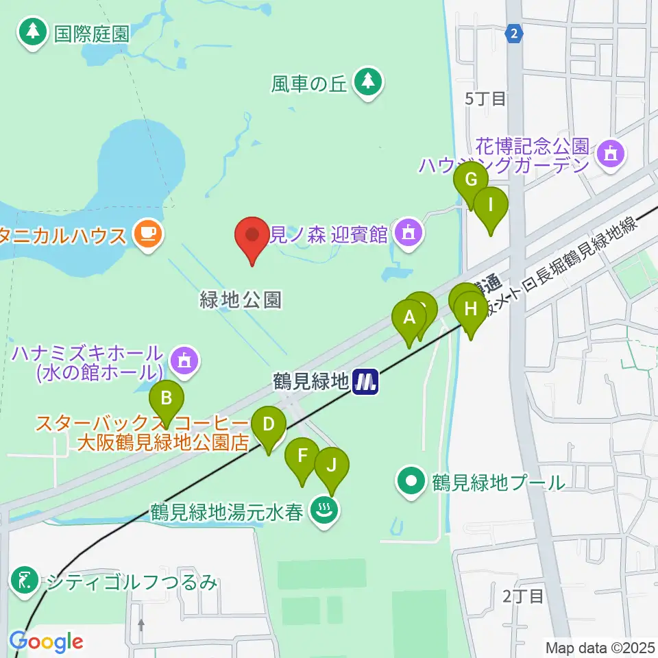 花博記念ホール周辺の駐車場・コインパーキング一覧地図