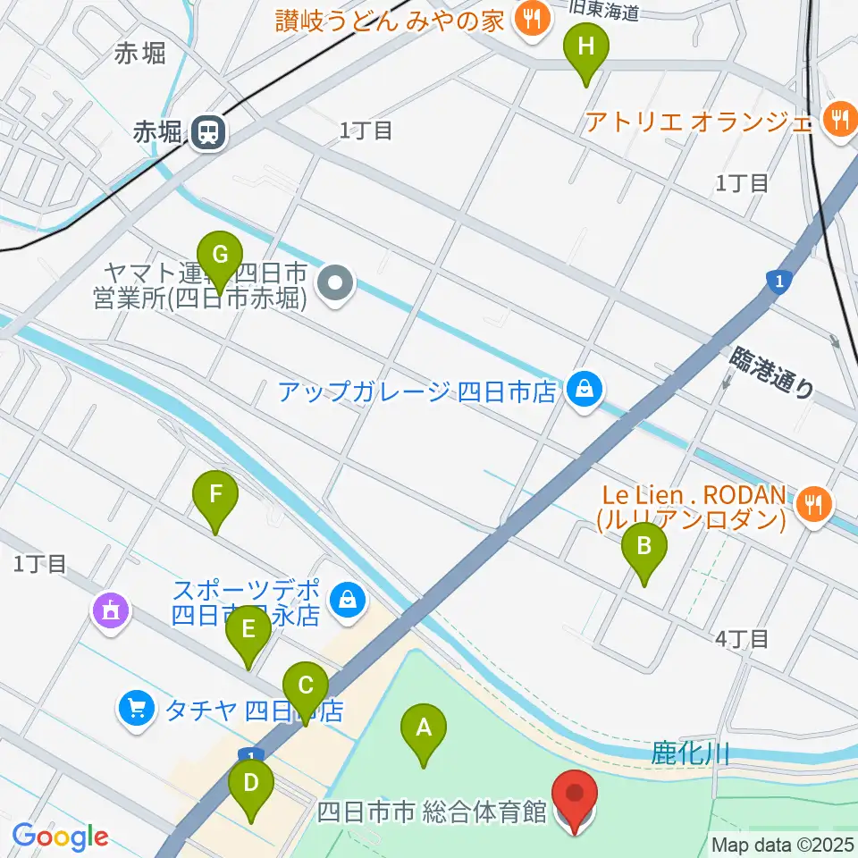 相好アリーナ四日市周辺の駐車場・コインパーキング一覧地図