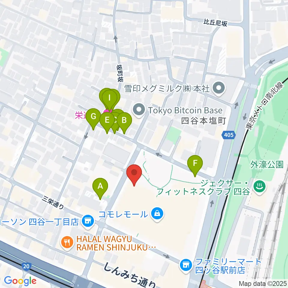 四谷スポーツスクエア周辺の駐車場・コインパーキング一覧地図