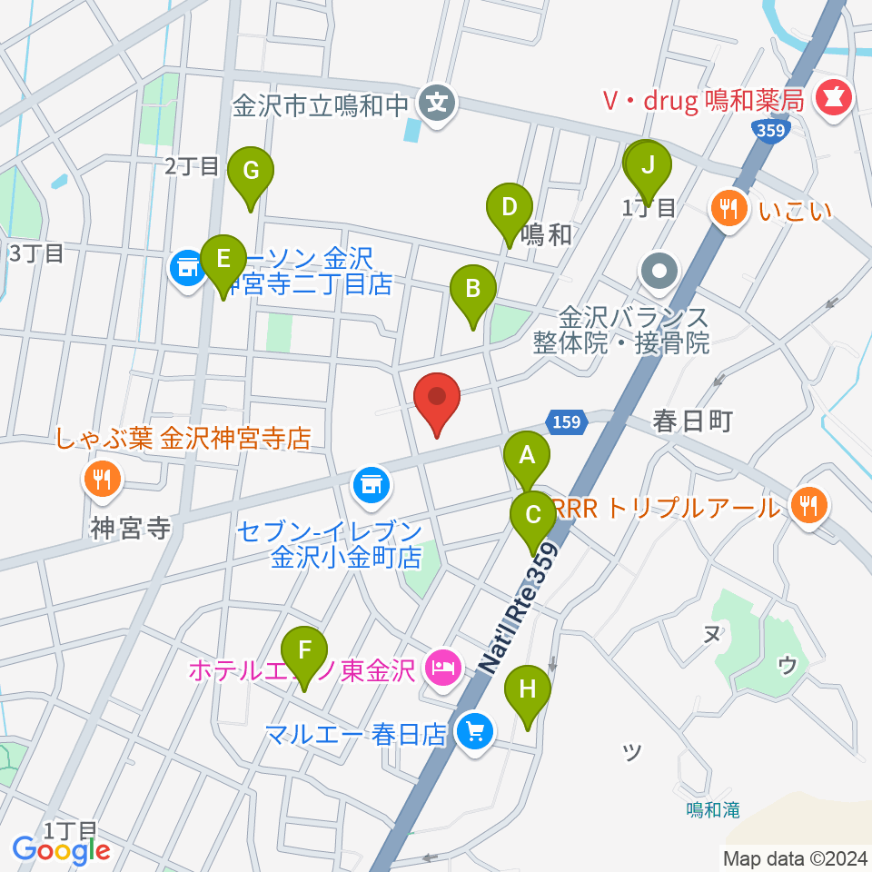 篠田楽器周辺の駐車場・コインパーキング一覧地図