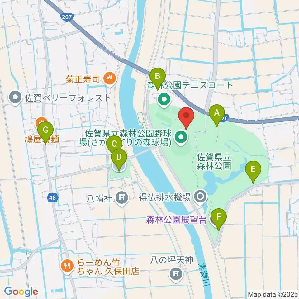 さがみどりの森球場周辺の駐車場・コインパーキング一覧地図