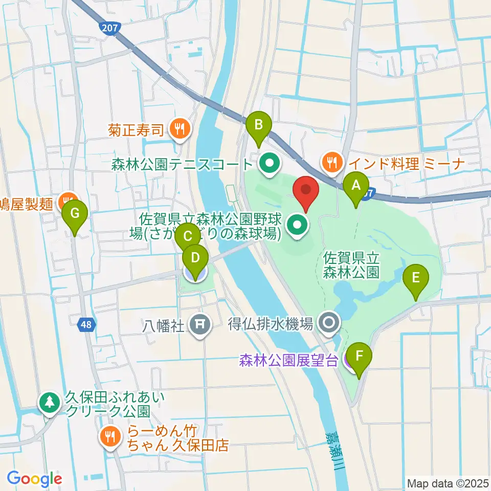 さがみどりの森球場周辺の駐車場・コインパーキング一覧地図