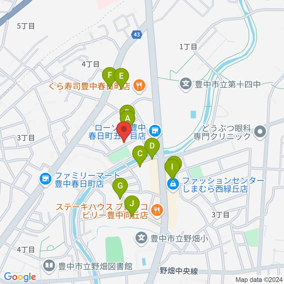 愛ピアノ調律周辺の駐車場・コインパーキング一覧地図