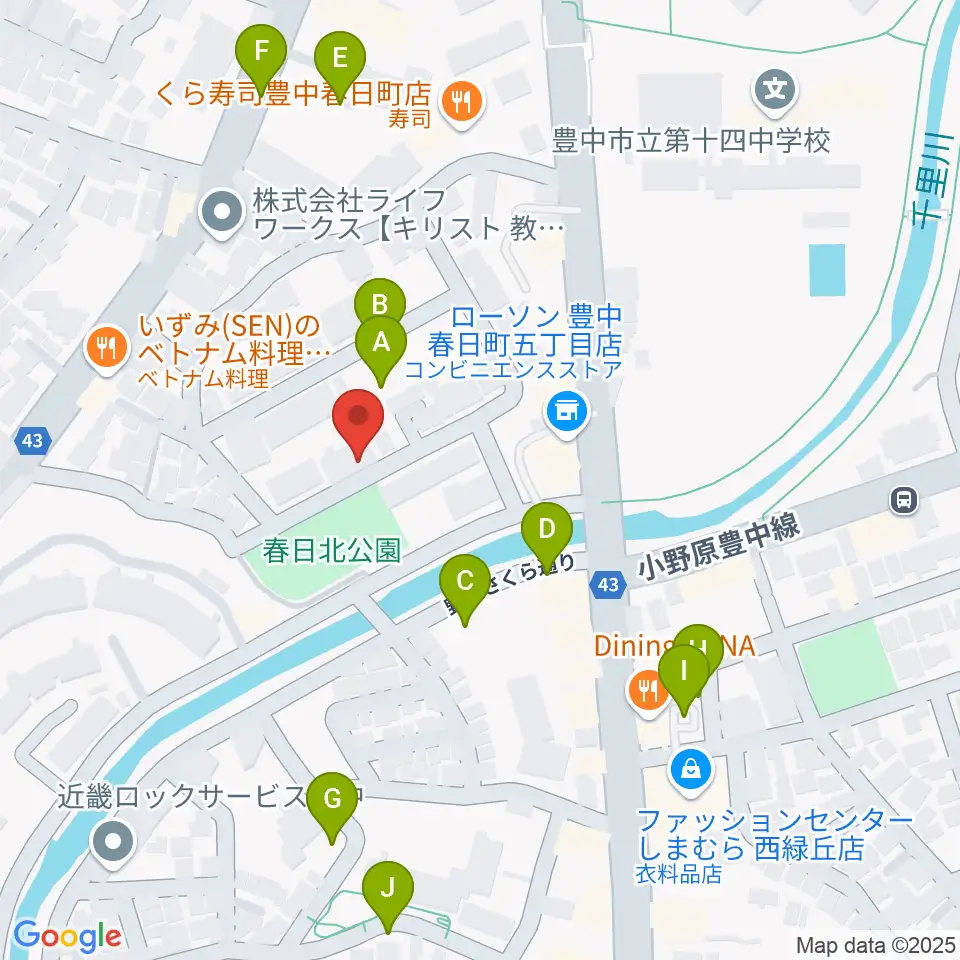 愛ピアノ調律周辺の駐車場・コインパーキング一覧地図