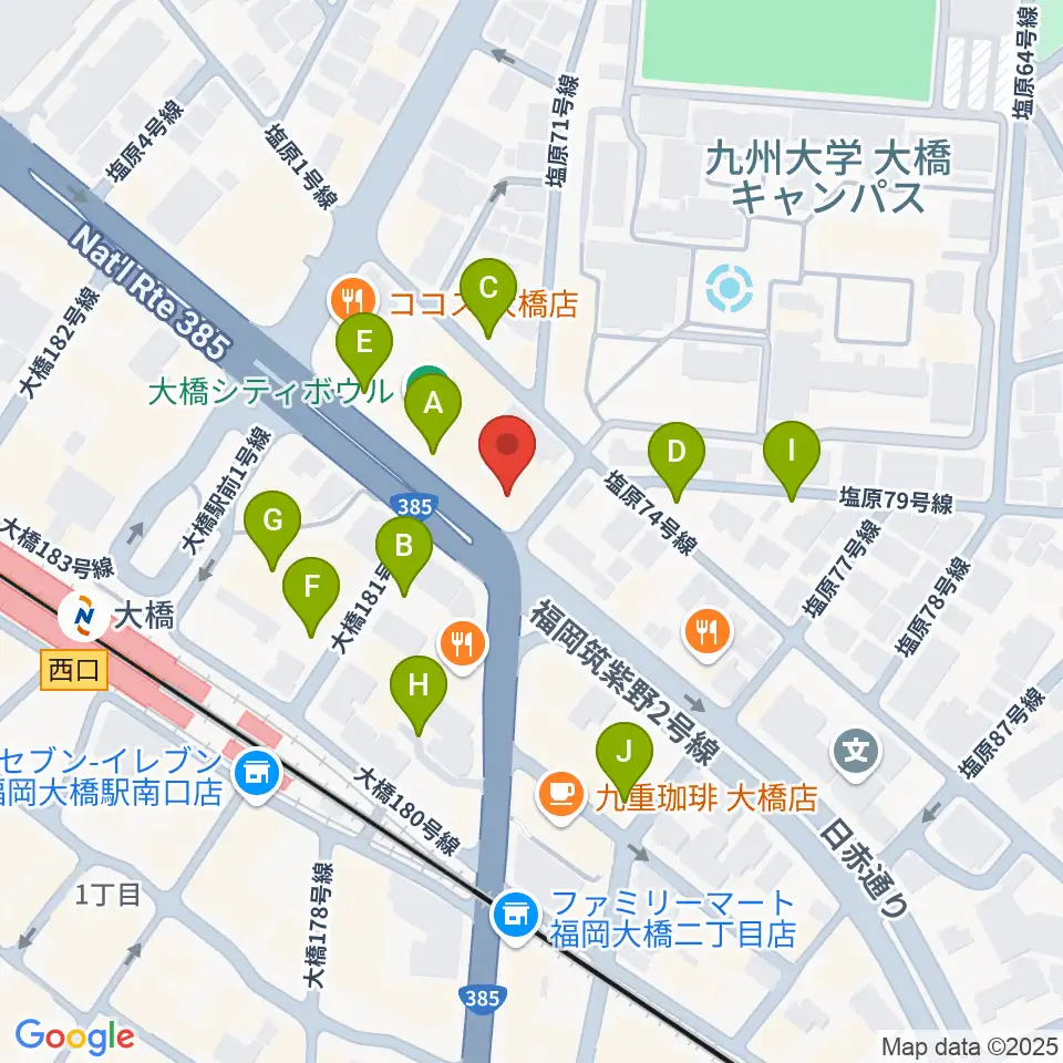 sound Boogie大橋店周辺の駐車場・コインパーキング一覧地図