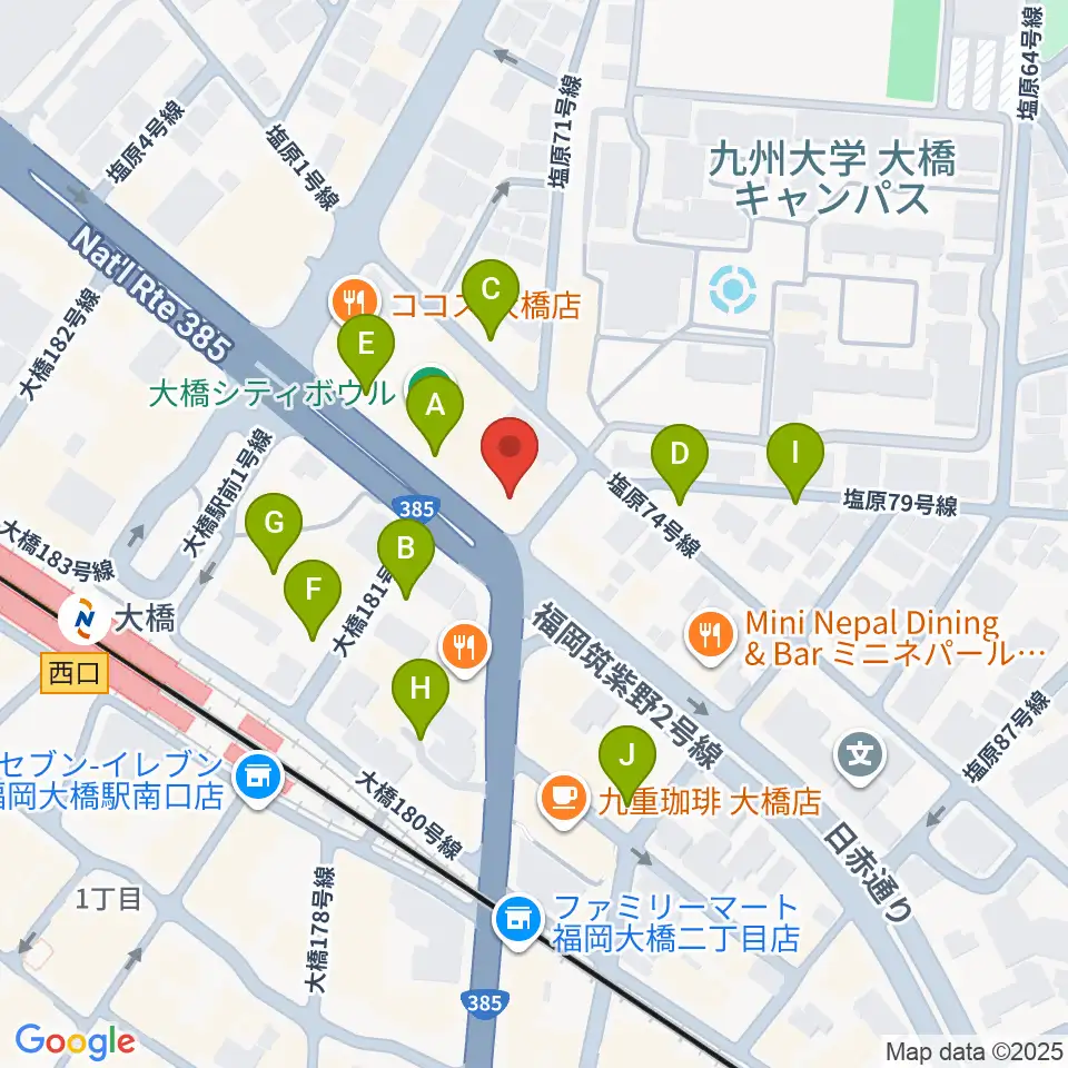 sound Boogie大橋店周辺の駐車場・コインパーキング一覧地図