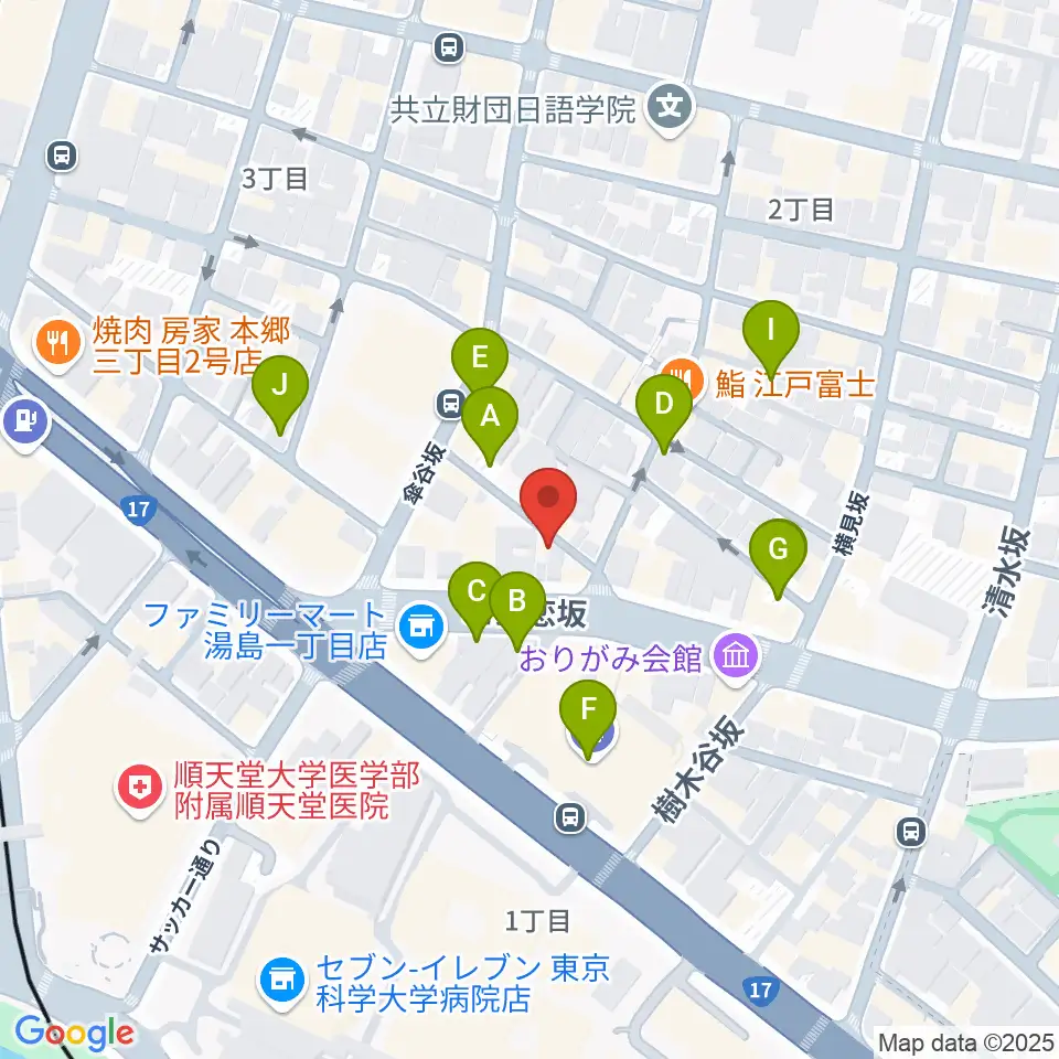 サウンドナイン御茶ノ水店周辺の駐車場・コインパーキング一覧地図
